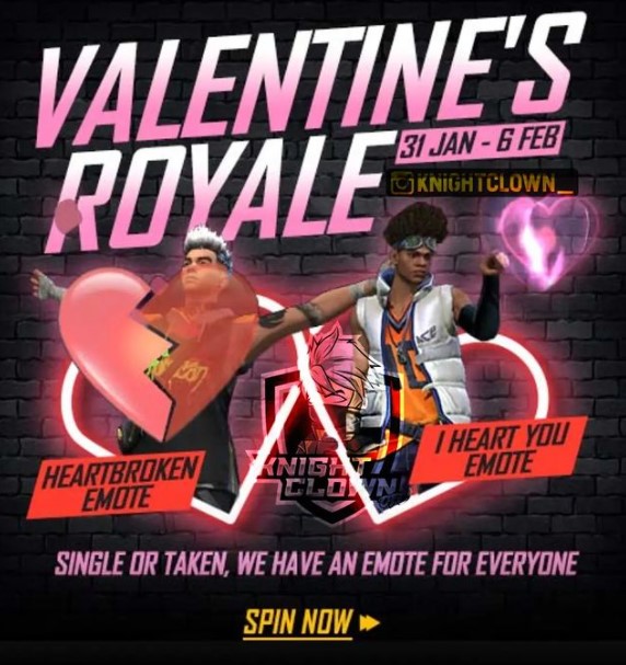 Free Fire Valentine S Royale Get Heartbroken Emote More