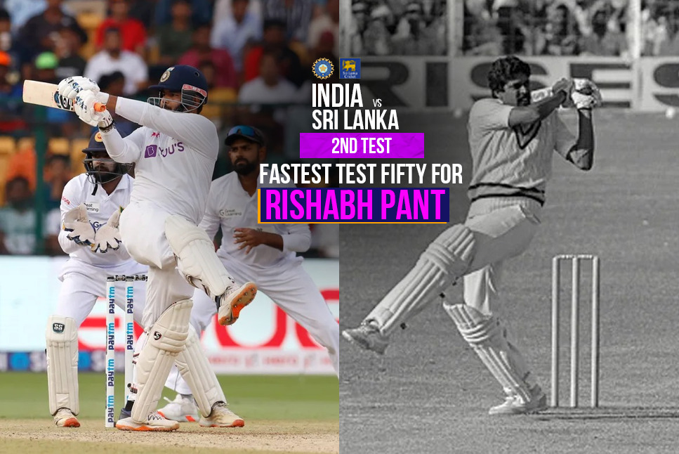 Ind Vs Sl Live Rishabh Pant Smashes Fastest Test Fifty By An Indian