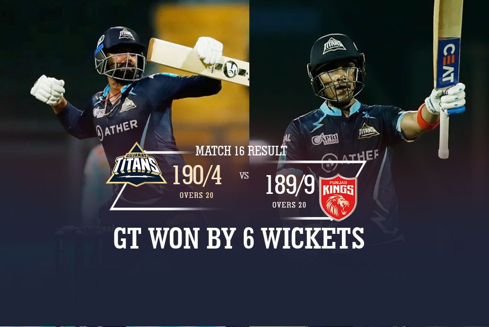 PBKS Vs GT LIVE Shubman Gill S 96 Rahul Tewatia S Last Ball Six