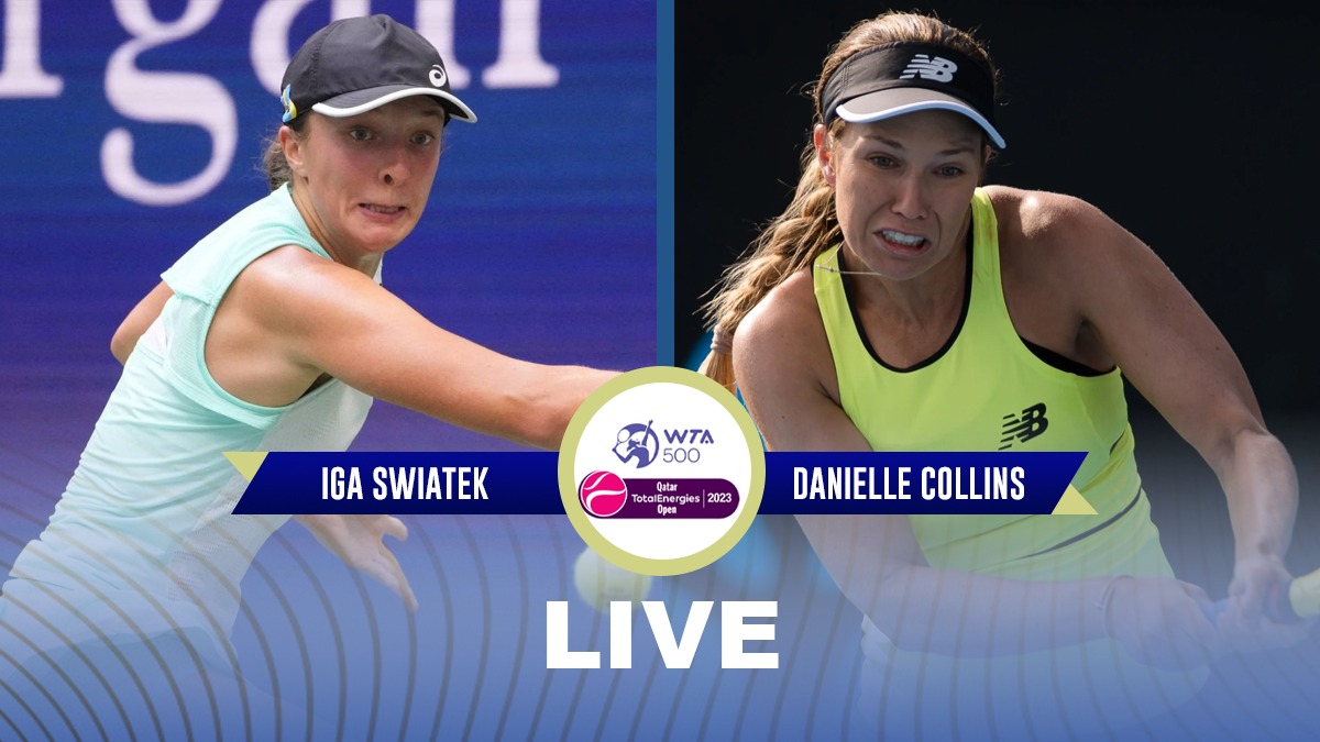 Qatar Open Highlights Iga Swiatek Leads In 2nd Set Vs Danielle Collins