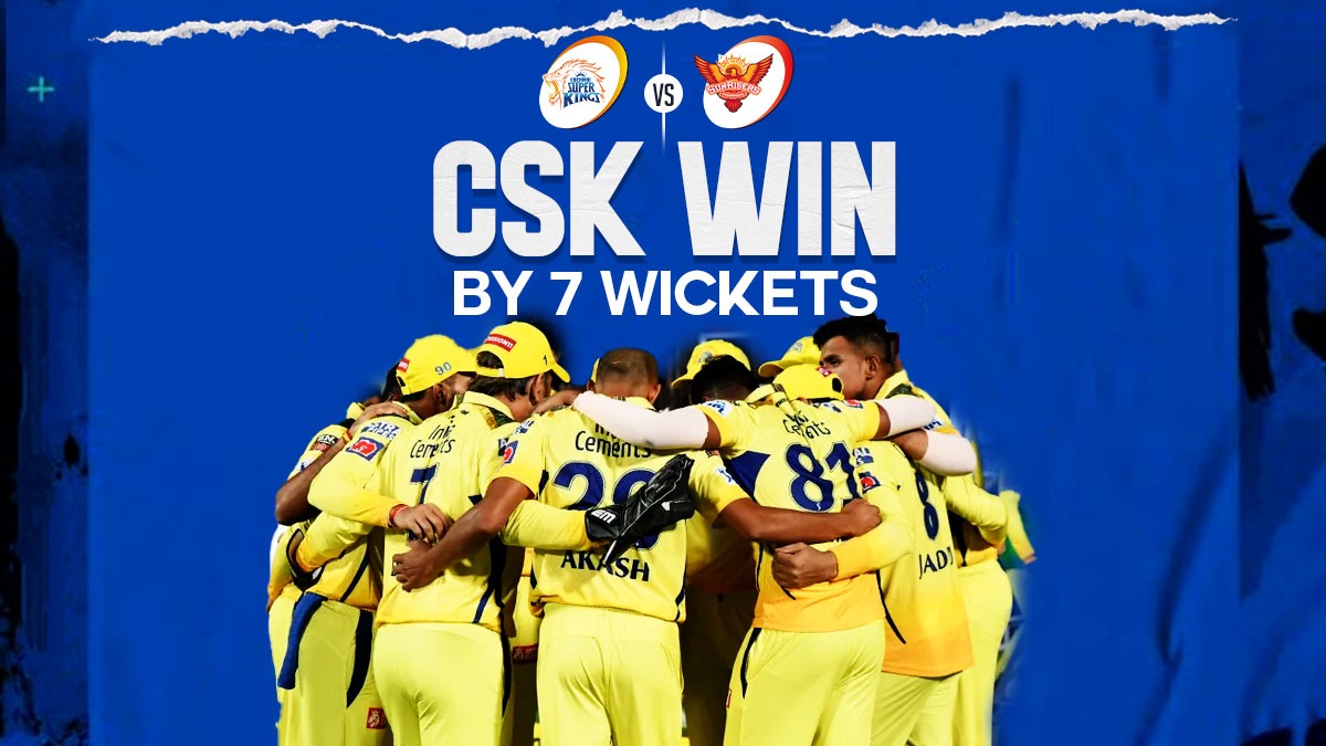 CSK Vs SRH HIGHLIGHTS CSK WIN By 7 Wickets Conway Jadeja SHINES As