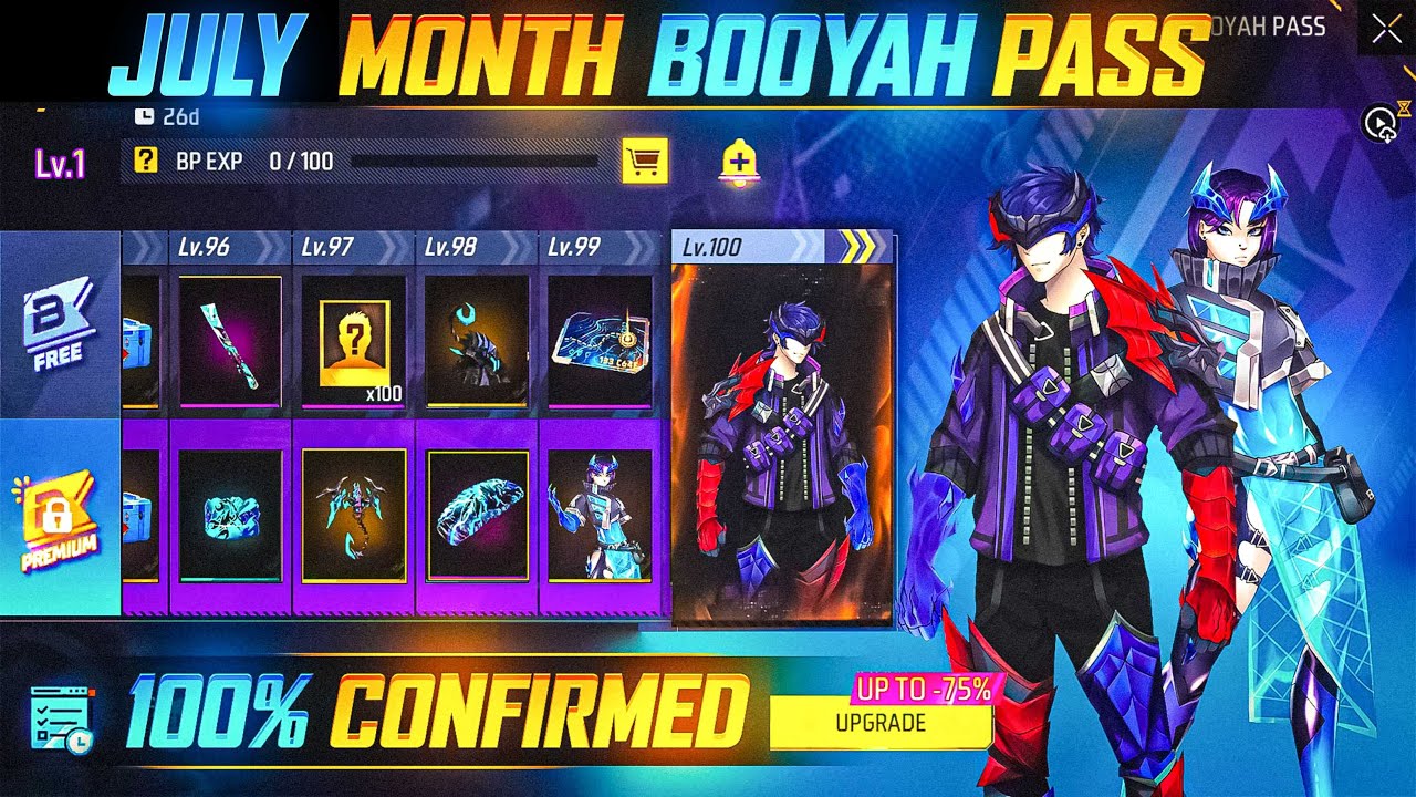 Free Fire July Booyah Pass Rewards Have Been Leaked Check Out