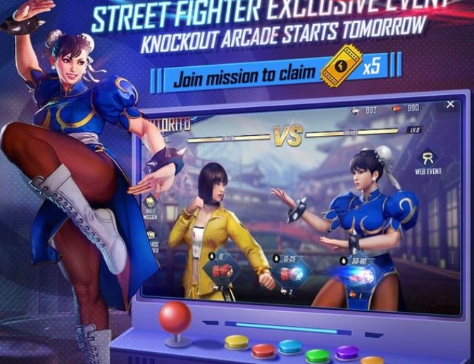 Free Fighter: Street Fighter V chega ao Free Fire