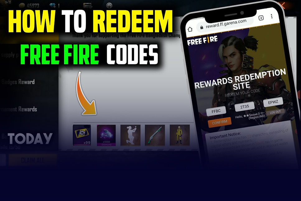 Garena free fire redeem codes 13th February: Step by step process