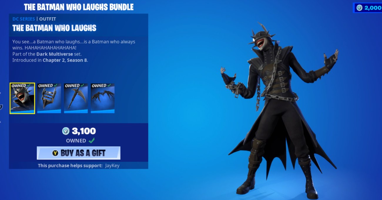Fortnite x Batman: Fortnite Batman Who Laughs Outfit is now available