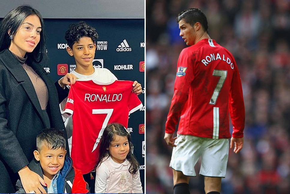 Cristiano Ronaldo's 11-year-old son officially joins Manchester United and  gets father's iconic No. 7 shirt as Georgina Rodriguez shares news on  Instagram