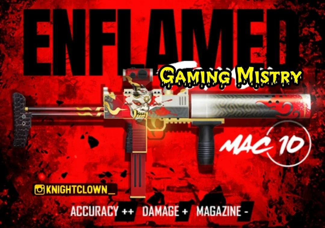 free fire mac 10 gun skin