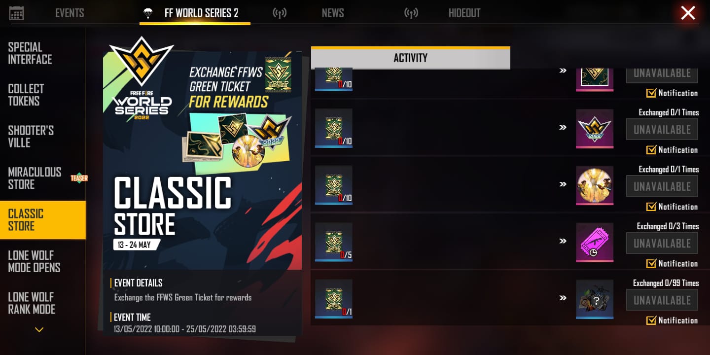 Free Fire Classic Store Event: Get Golden Haven, and many other ...