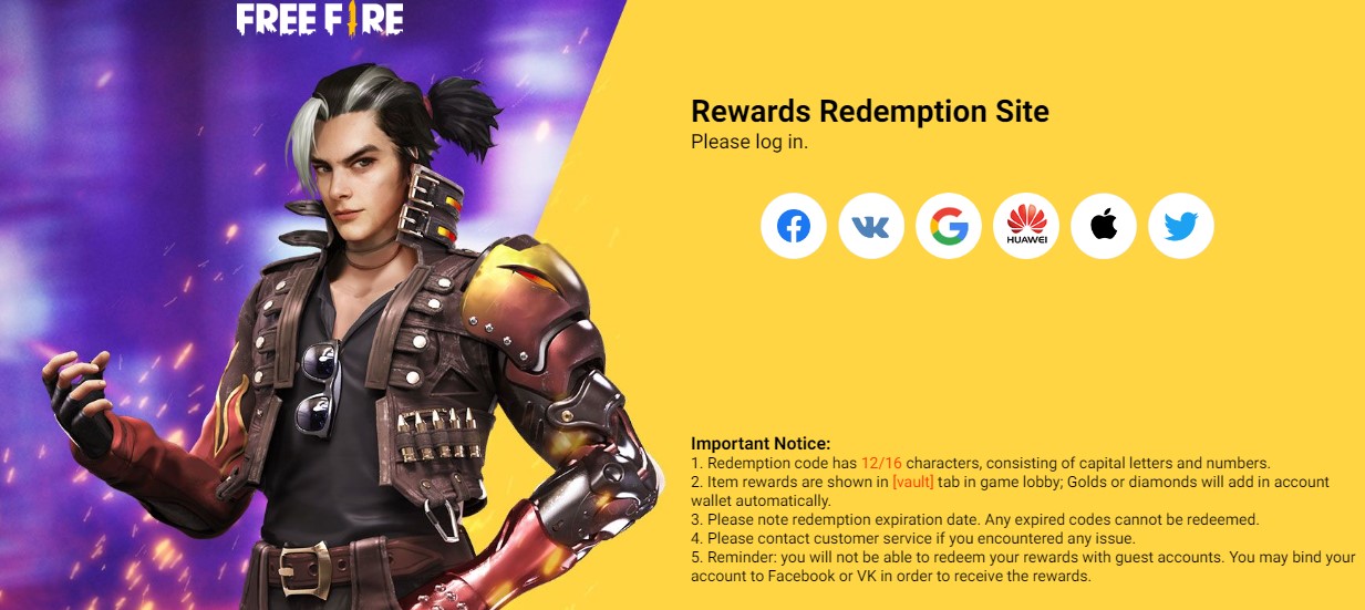 Garena Free Fire redeem codes for August 8: Check redeem codes to