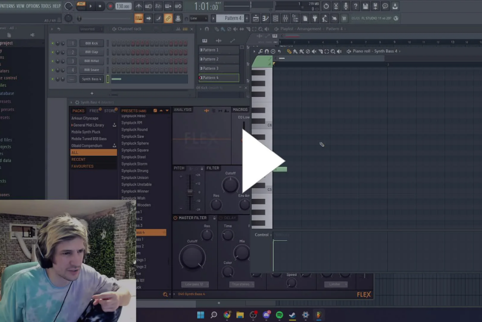 xQc shares glimpse of his first ever music beat on FL Studio