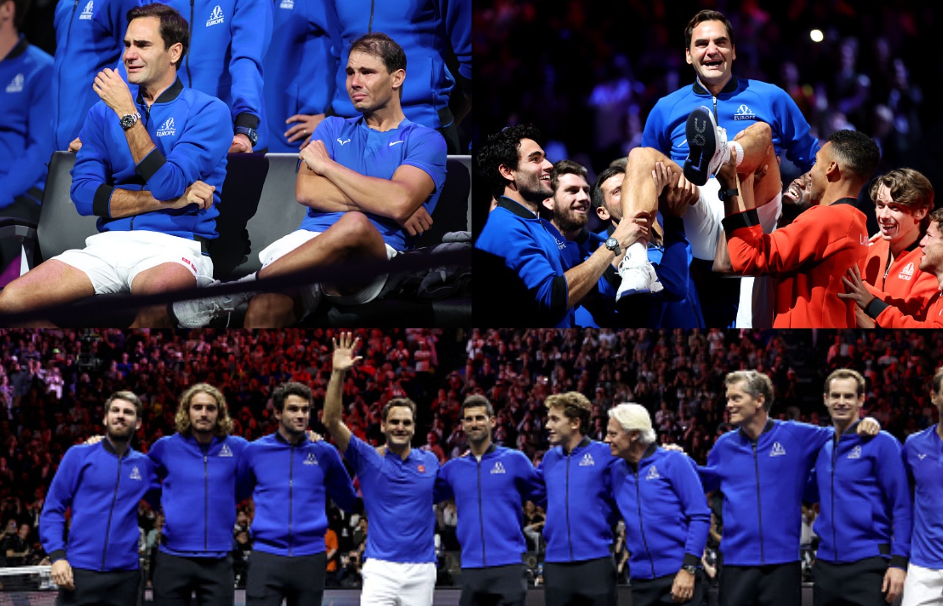 Roger Federer Farewell: Watch Rafael Nadal And Other Teammates Cry As ...