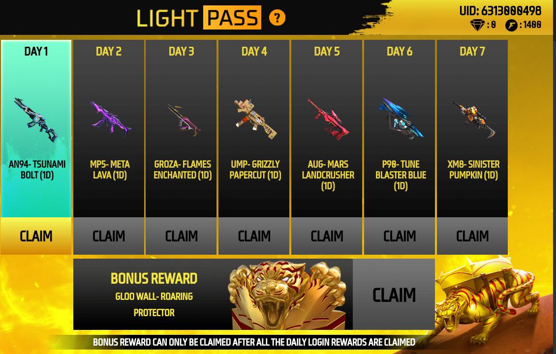 Free Fire MAX Light Pass Event: Check exclusive rewards including Gloo Wall skins, price, and more, All you need to know about the Free Fire Light Pass event.