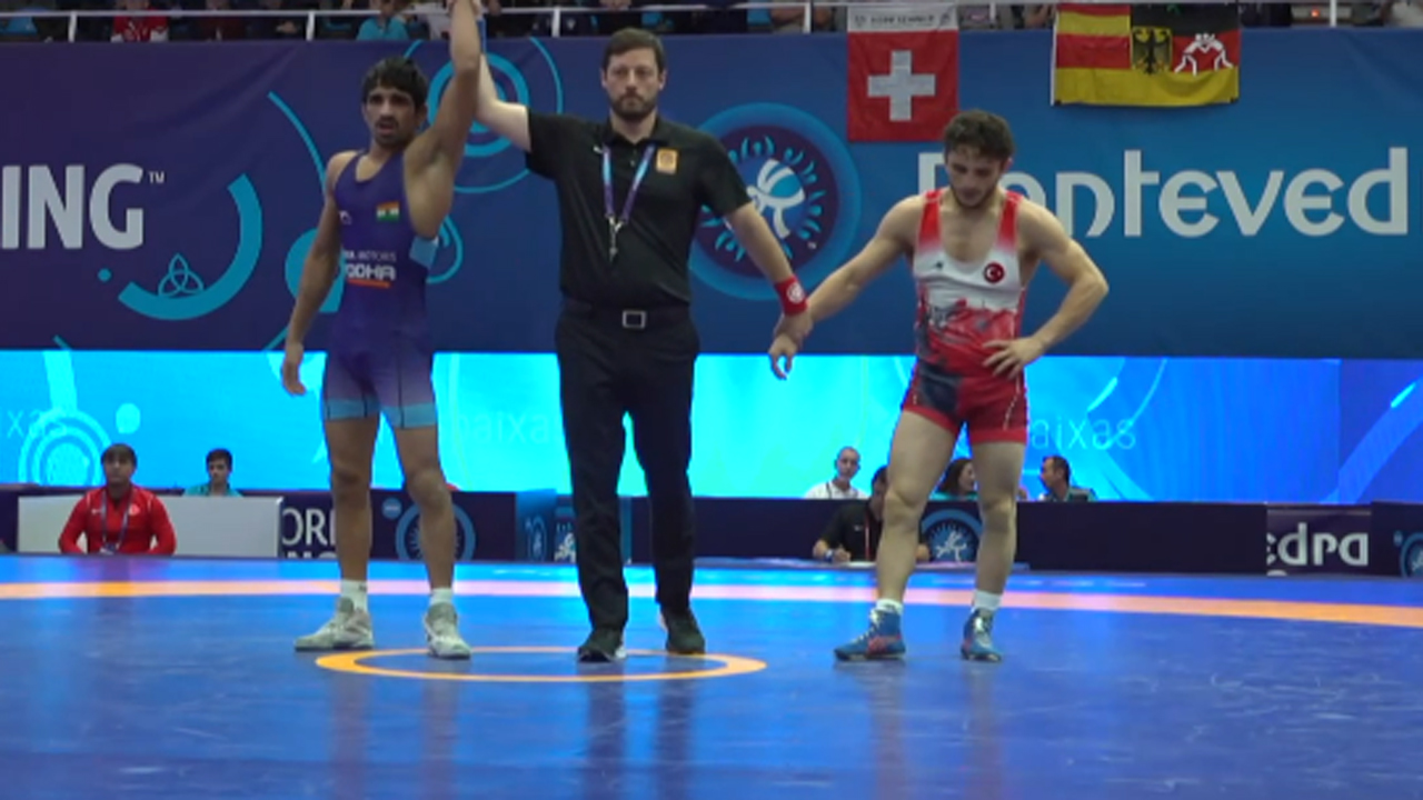 U23 Wrestling World Championship Aman wins 57kg title at U23 World