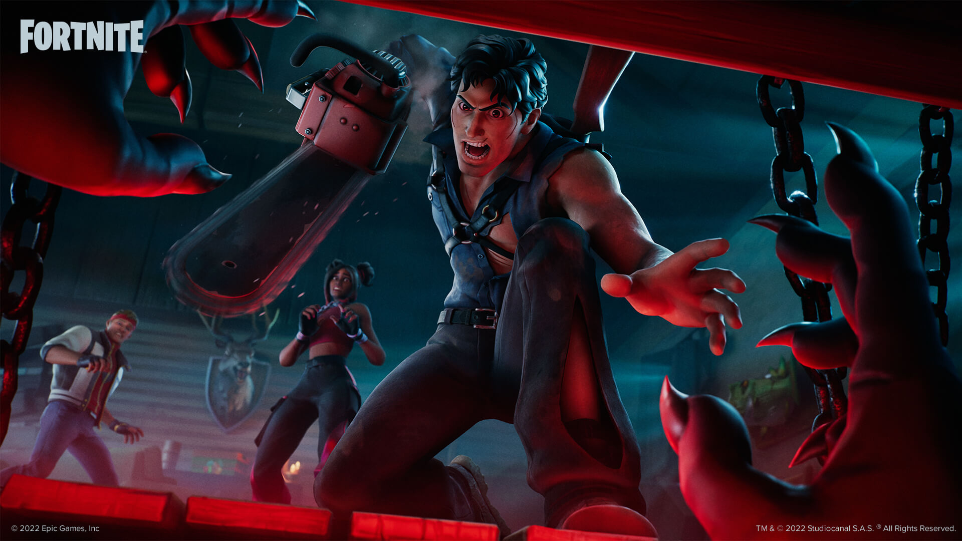 FortniteMares 2022: ASH WILLIAMS verteidigt die Knowby-Hütte während der Fortnite-Halloween-Feier 2022