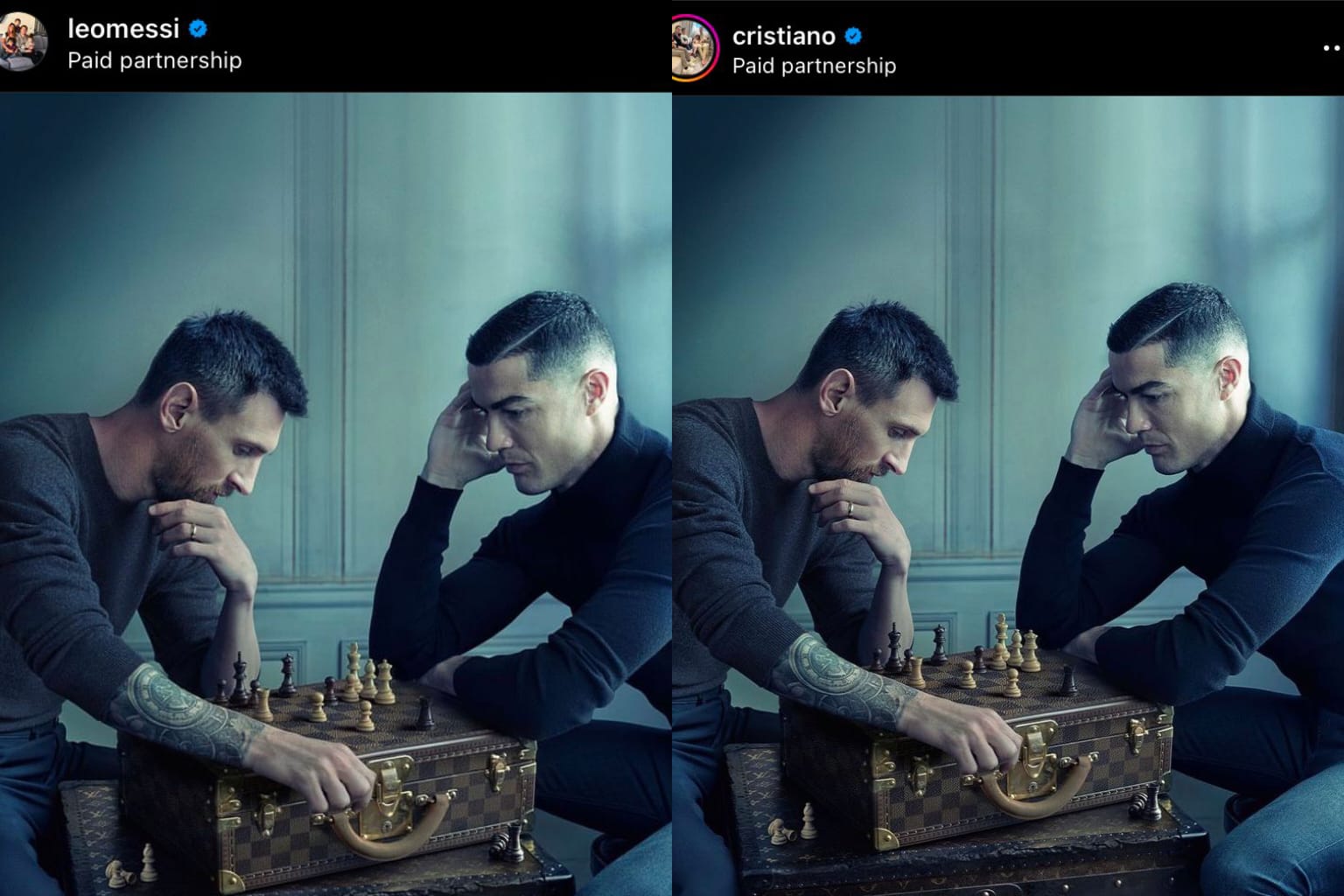 Lionel Messi & Cristiano Ronaldo Star in New Louis Vuitton Chess