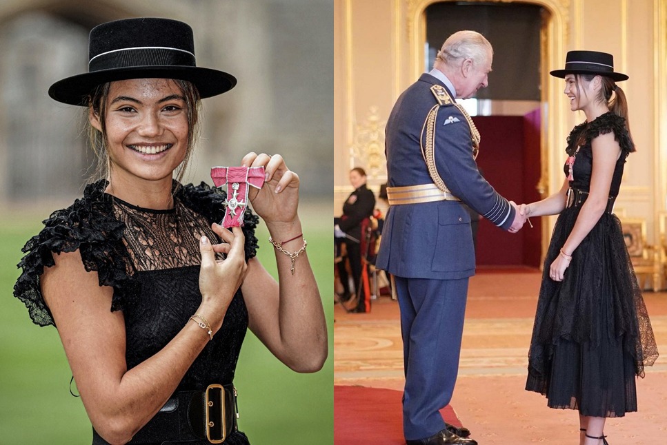 Emma Raducanu MBE: Injured British Tennis QUEEN Dazzles In DIOR Outfit ...