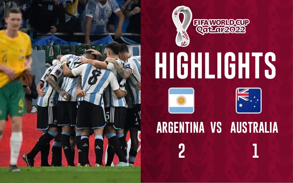 Argentina beats Australia 2-1 at World Cup