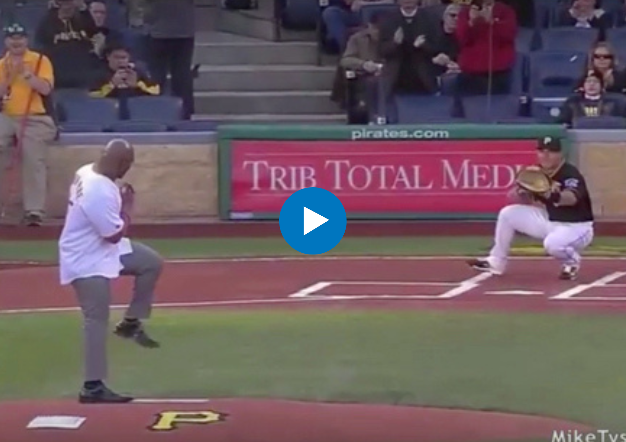 Video Mike Tyson trolled for 'Filthy' baseball throw