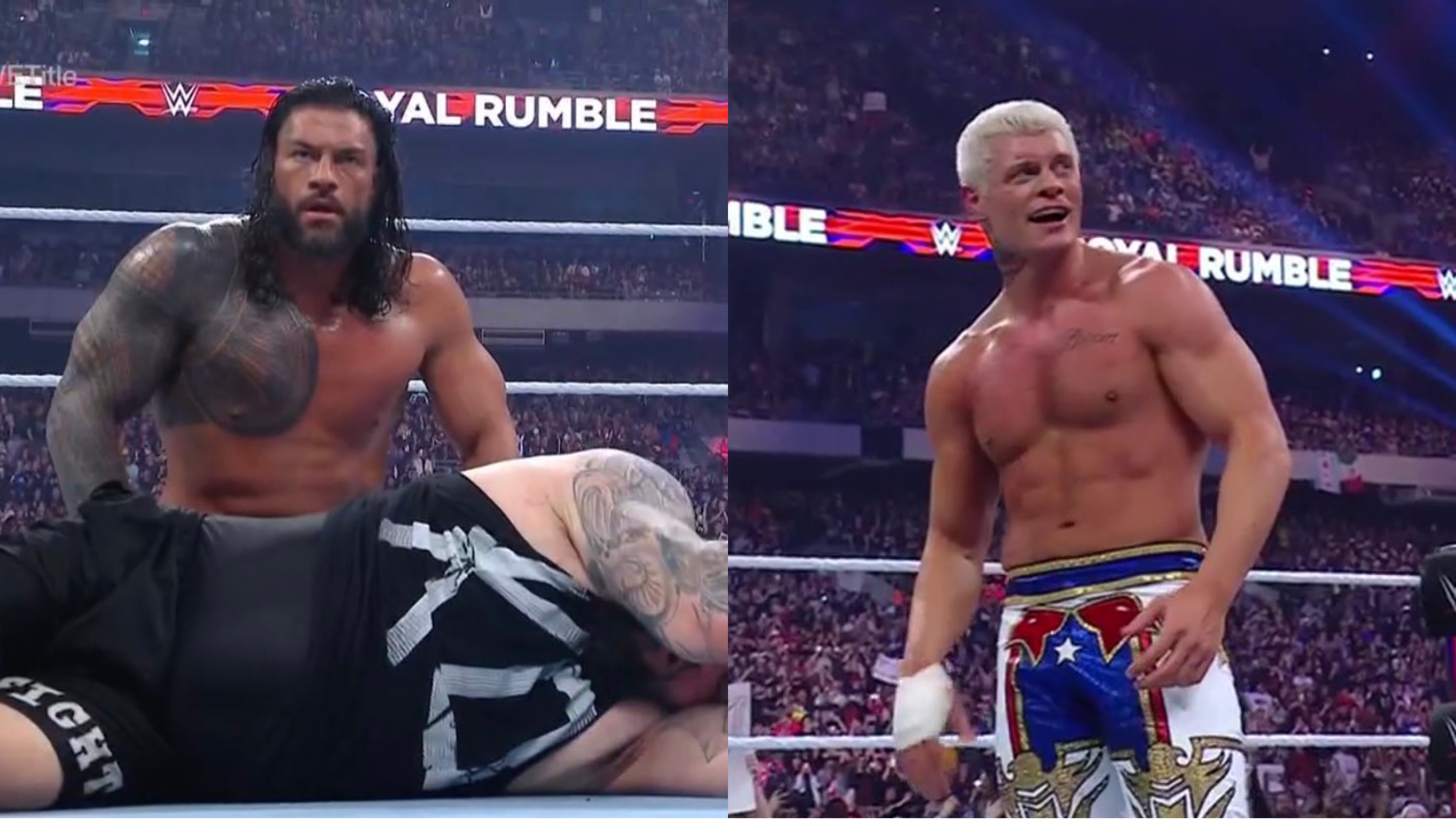 WWE Royal Rumble Highlights Roman Reigns decimates Kevin Owens, Cody