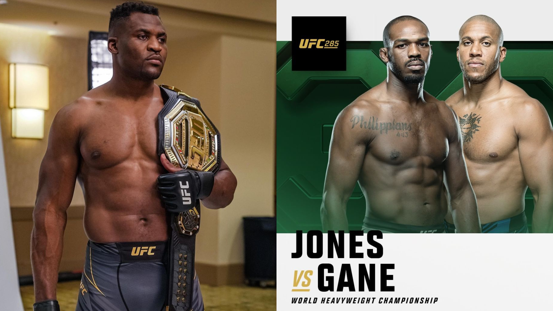 Francis Ngannou Slams Undisputed Title: Jon Jones Vs Ciryl Gane UFC 285 ...