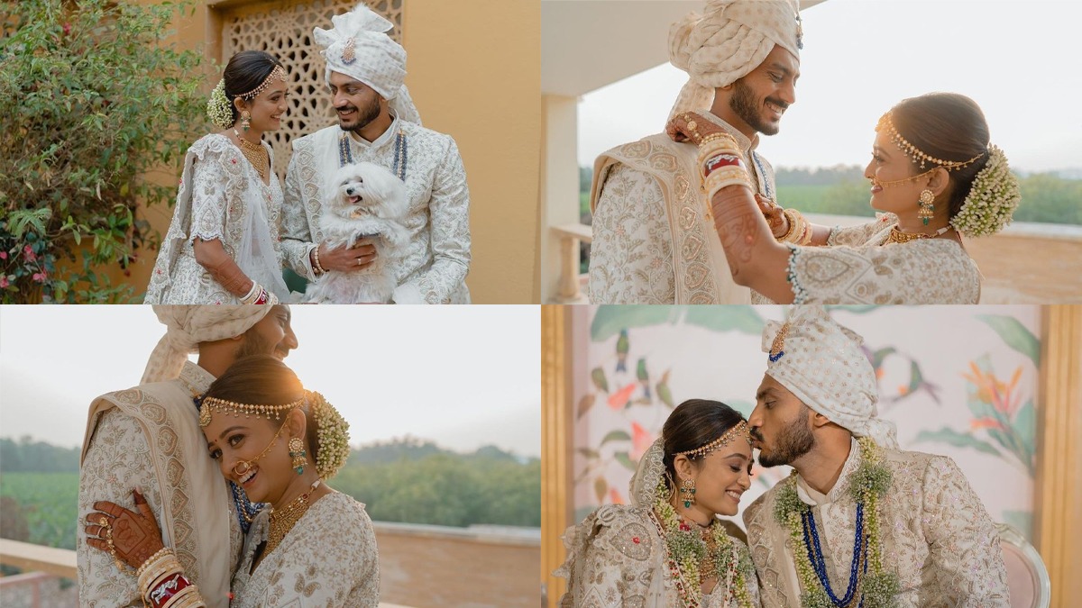 Axar Patel Wedding Pictures: Beautiful Wedding pictures and video of Axar Patel and gorgeous wife Meha Patel RELEASED