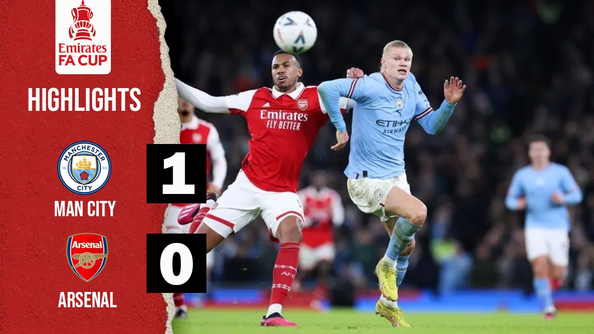 Man City vs Arsenal HIGHLIGHTS Nathan Ake's solitary goal KNOCK OUT