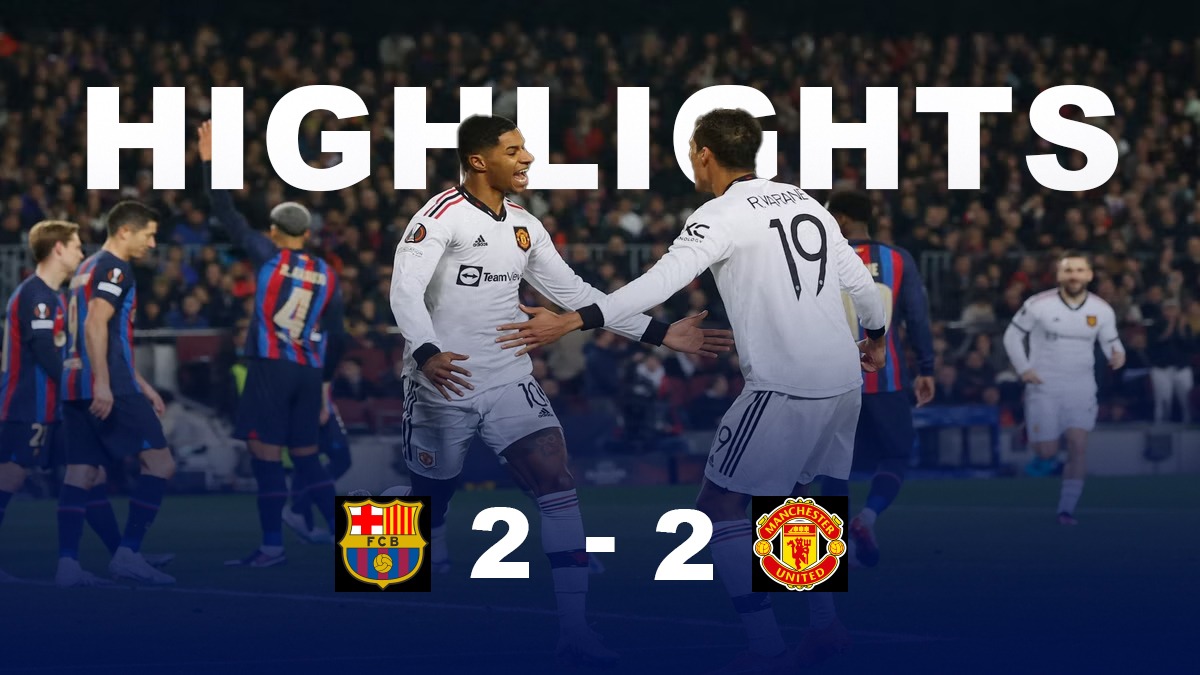 Barcelona vs Man United Highlights: Marcus Rashford, Raphinha on target,  Barcelona SALVAGE 2-2 draw against Manchester United- Check Highlights