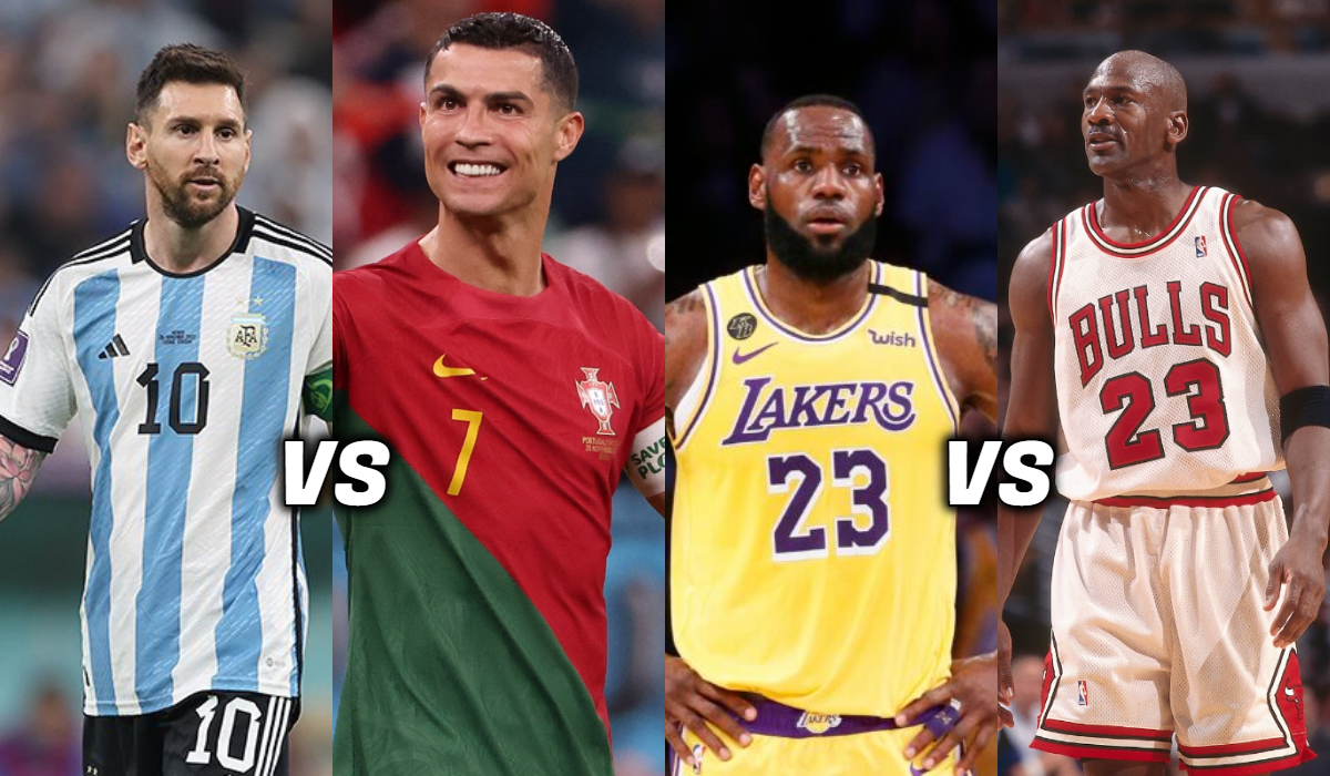 LeBron James vs Michael Jordan and Cristiano Ronaldo vs Lionel Messi ...