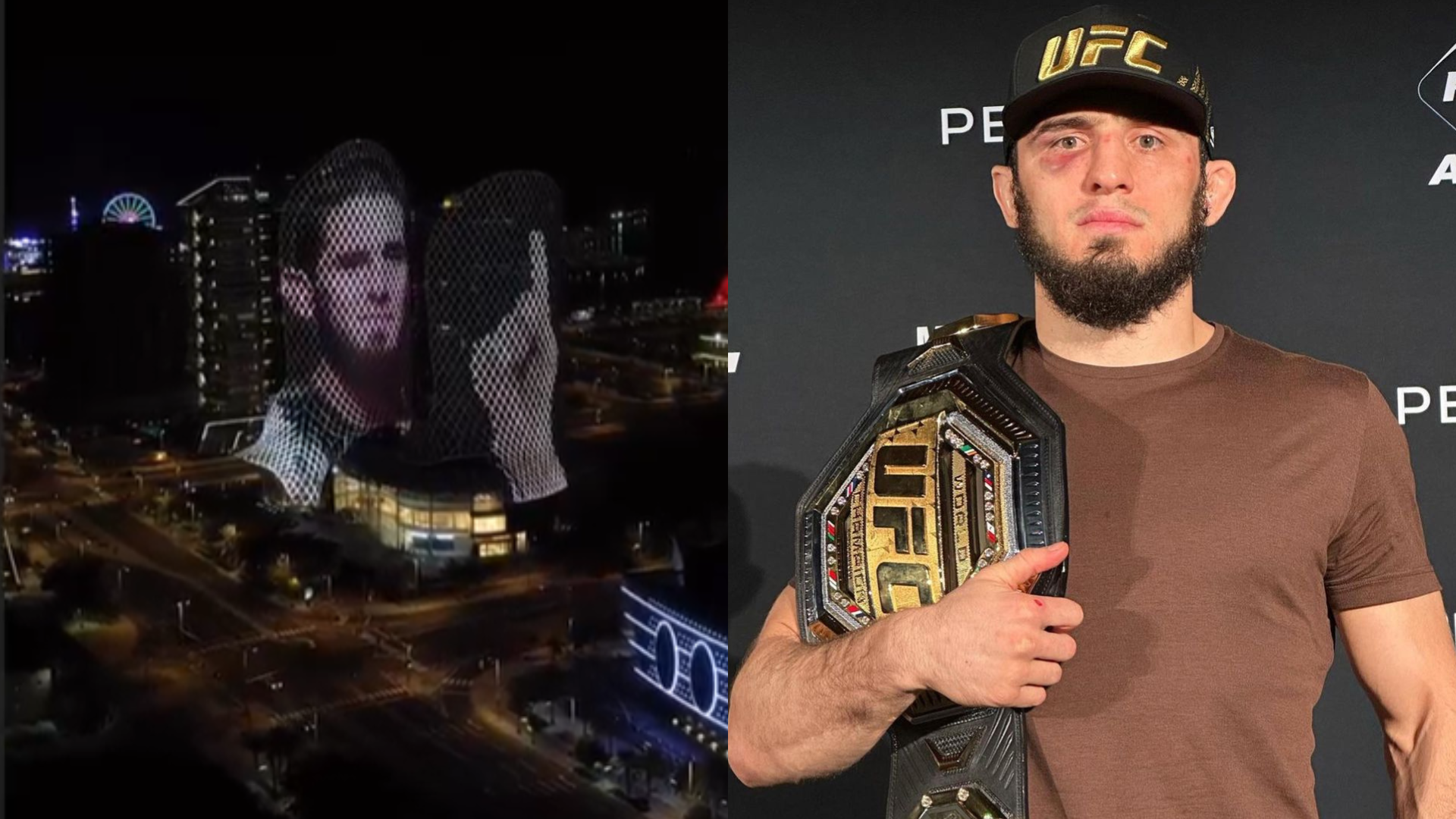 Islam Makhachev featured on QATAR Twin Tower: Khabib Nurmagomedov ...