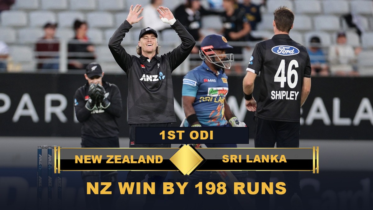 NZ vs SL, 1st ODI HIGHLIGHTS New Zealand CRUSH Sri Lanka by 198 runs
