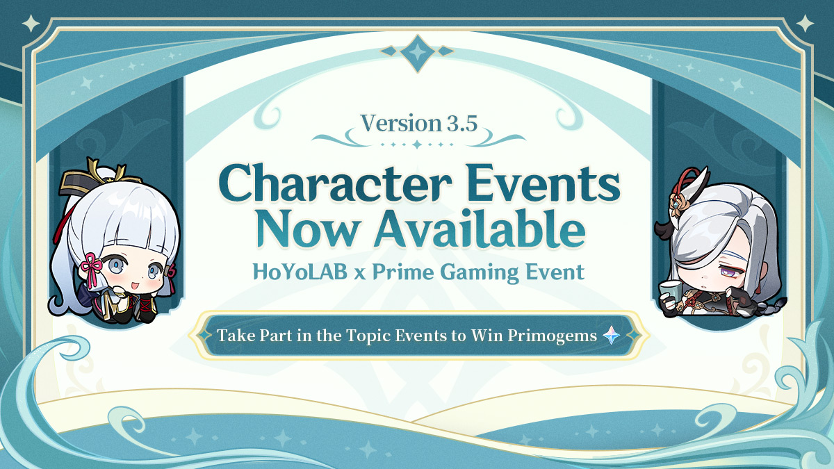 Genshin Impact Version 4.0 Character Topic Event – Take Part to Win  Primogems Genshin Impact