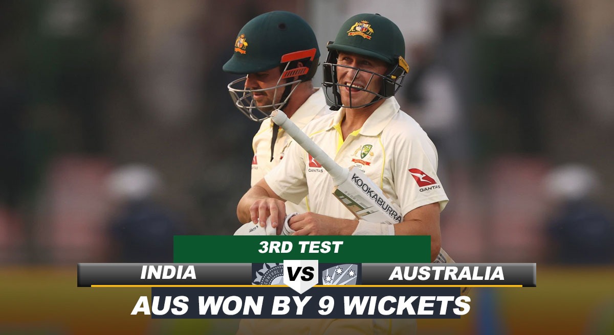 Ind Vs Aus 3rd Test Highlights Australia Thrash India By 9 Wickets To Win Indore Test 9480