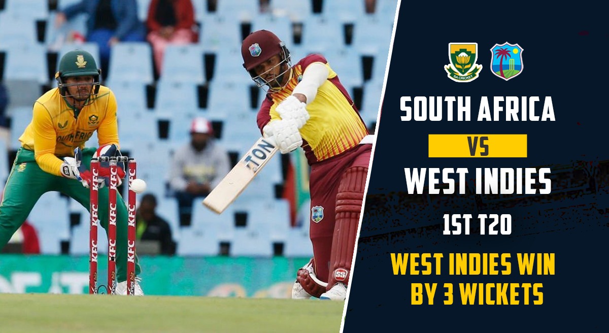 SA vs WI HIGHLIGHTS West Indies WIN by 3 wickets, Rovman Powell