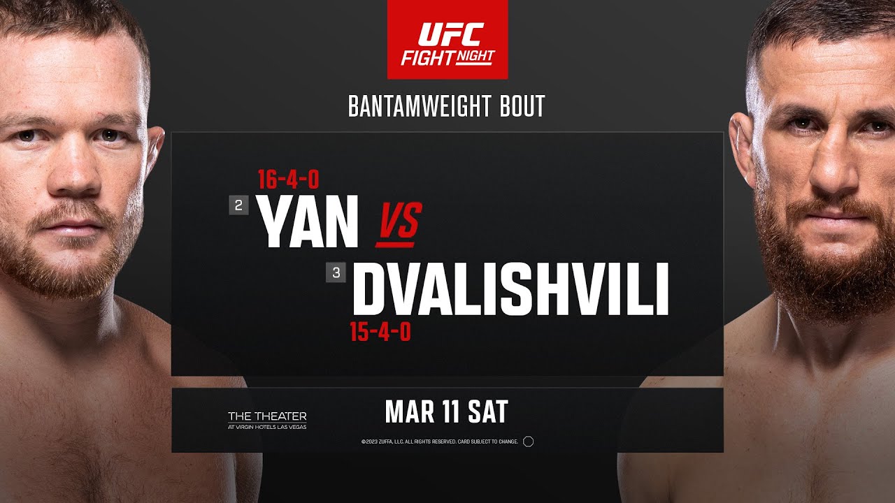 UFC Fight Night: Petr Yan Vs Merab Dvalishvilli Live Streaming: How To ...