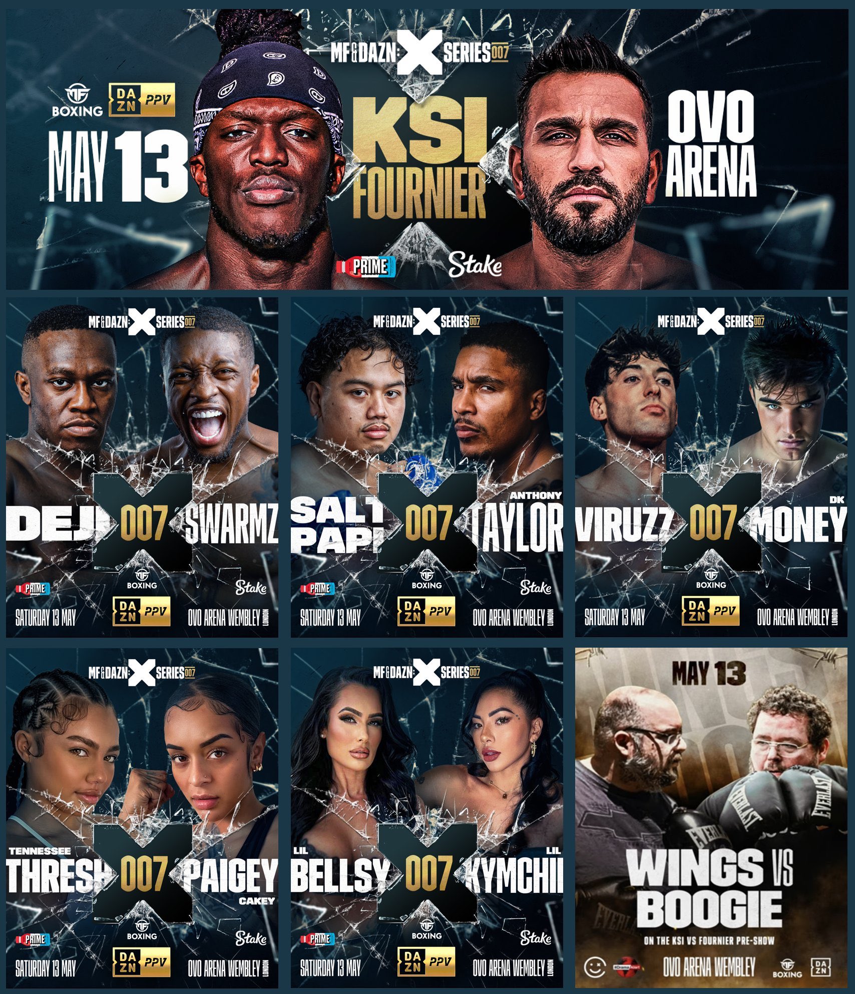 KSI vs Fournier Misfits 007 Fight Card Features Anthony Taylor, Salt