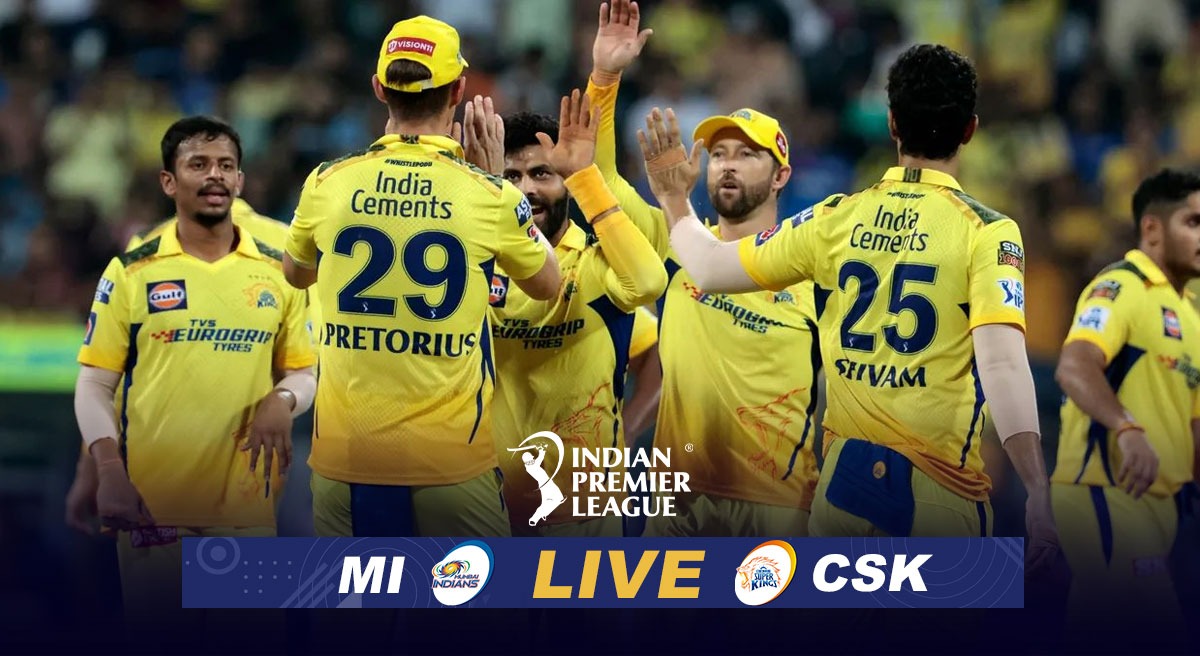 MI vs CSK LIVE Score: Mumbai fall apart, 6 DOWN as Jadeja removes Tilak  Verma, Tim David anchors, Follow IPL 2023 LIVE