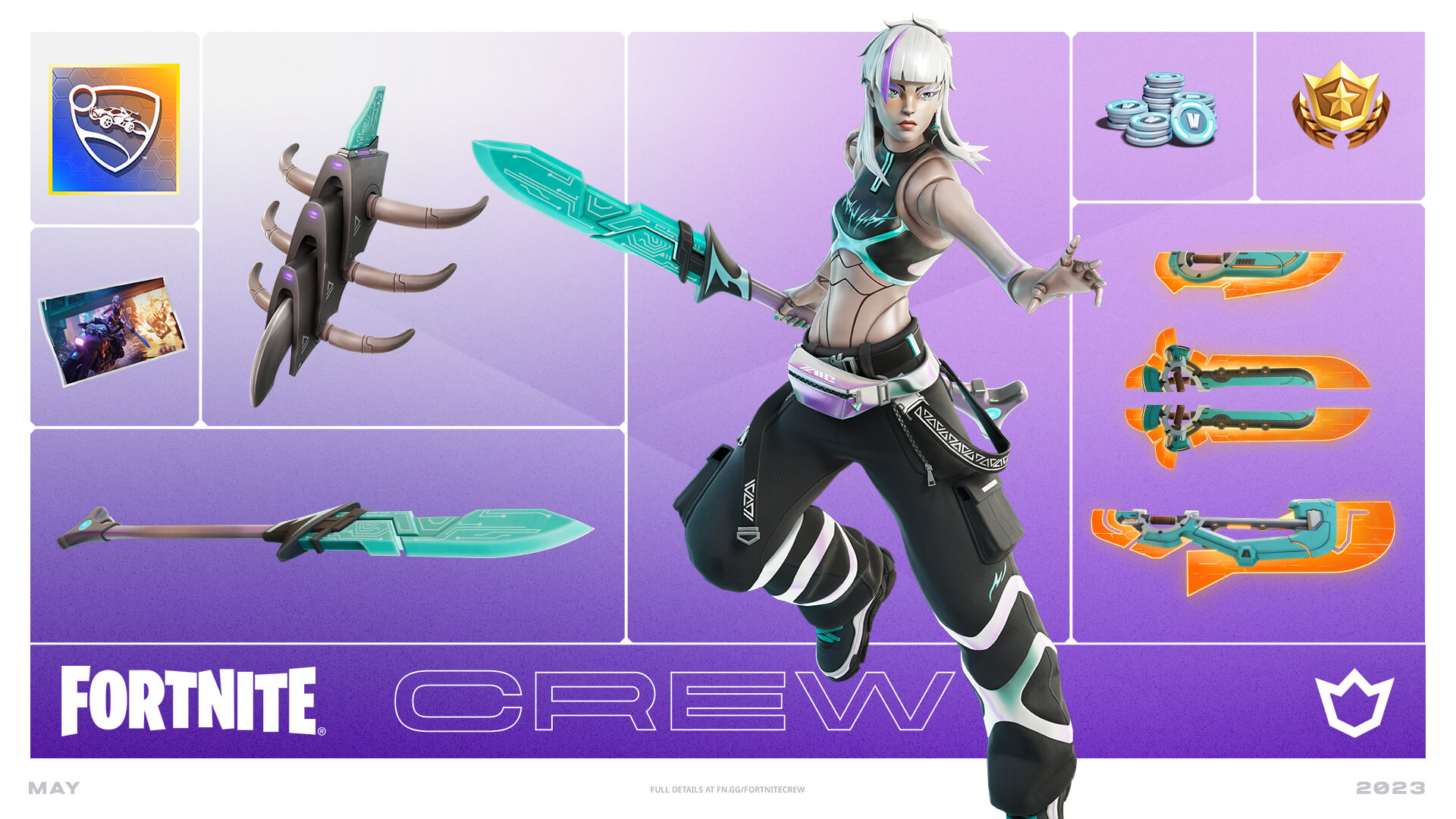 Fortnite MAY 2023 CREW PACK Dahlia emerges in the May 2023 Fortnite