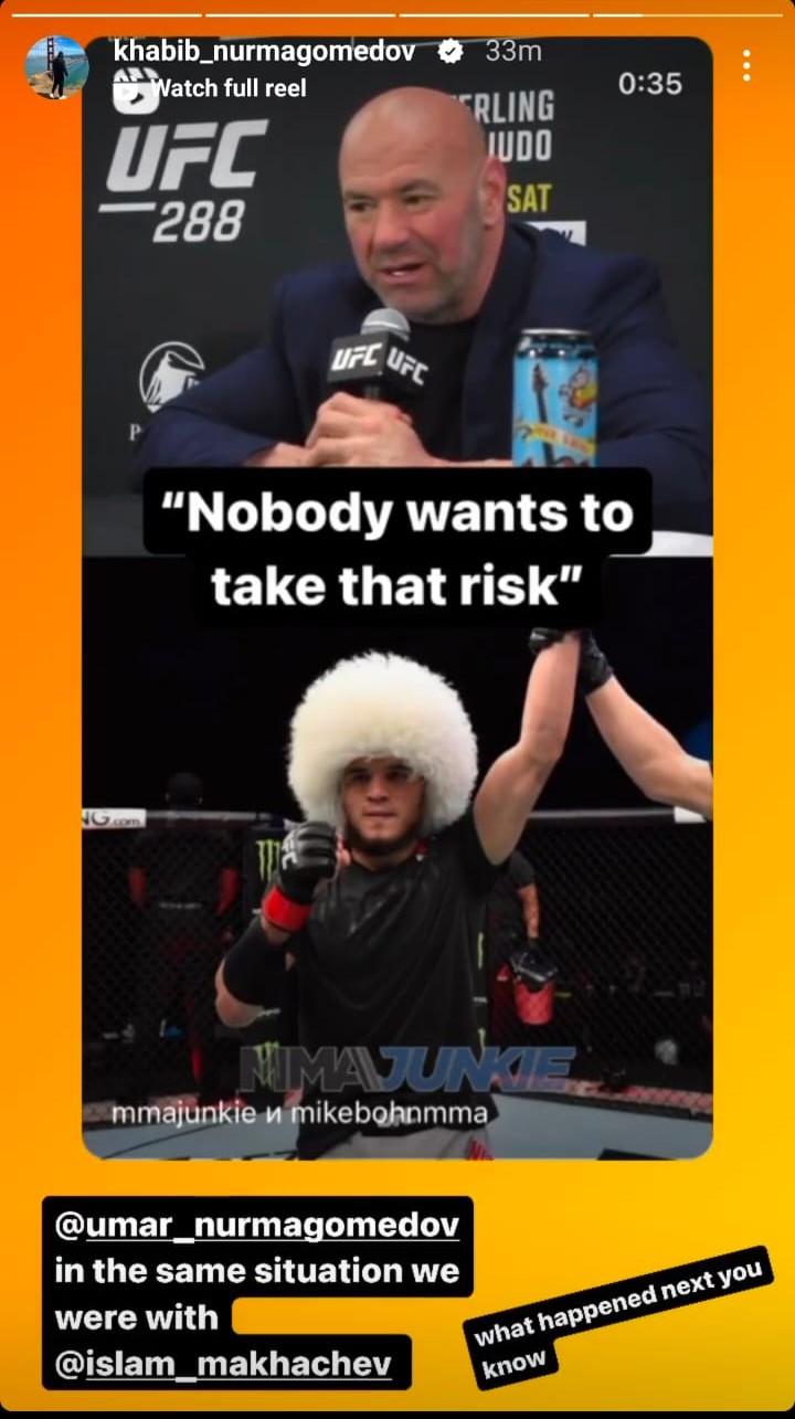 Khabib Nurmagomedov: Dana White's Statement on Ranked Bantamweight Avoiding Umar Nurmagomedov Makes 'The Eagle' Nostalgic - 'We Were With Islam Makhachev'