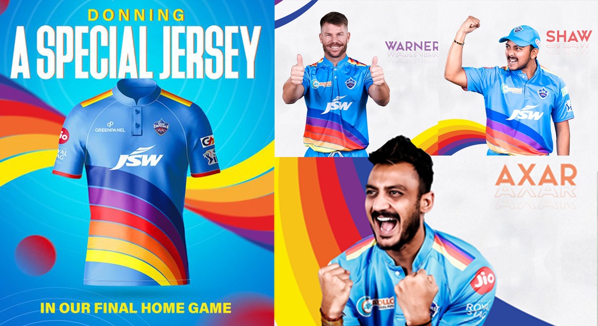 IPL 2021: Delhi Capitals sport special rainbow jersey against Mumbai  Indians, heres why, Cricket News