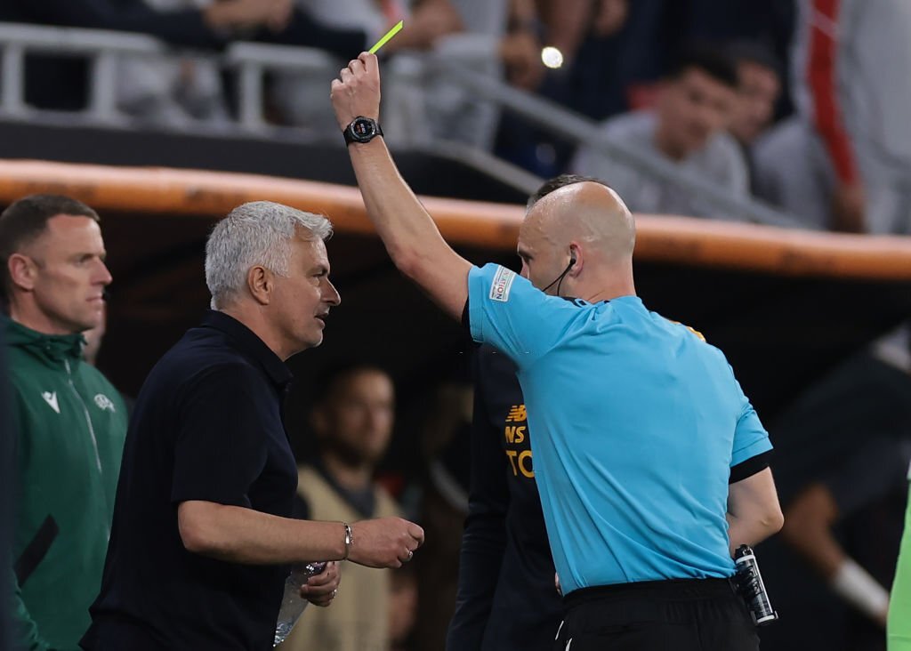 AS Roma manager Jose Mourinho suspended 4 games by UEFA for expletive-laced tirade at referee Taylor during Europa League final