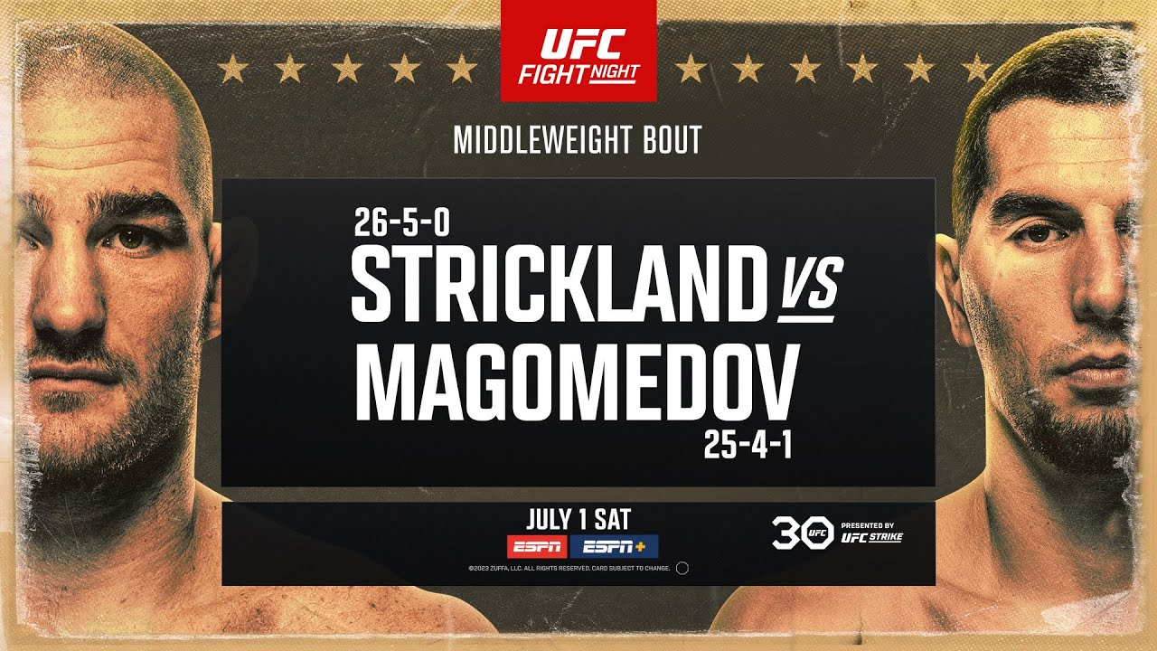 UFC Vegas 76: Sean Strickland vs Abus Magomedov: Full Main Card Preview, Prediction, and Odds