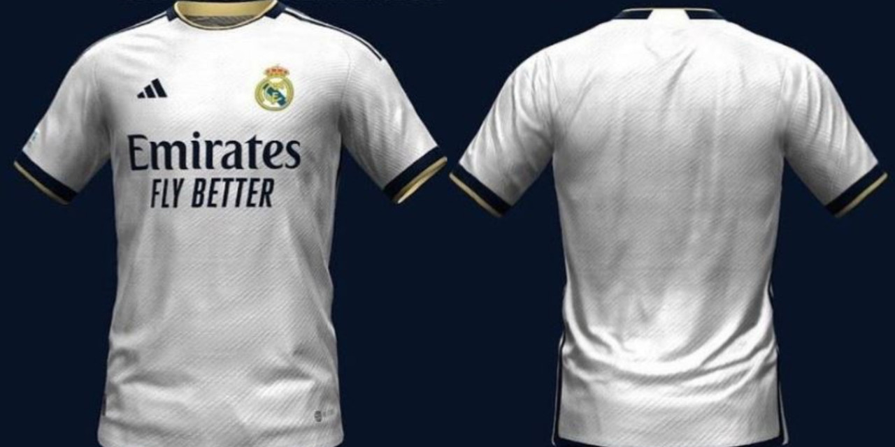 COD FOOTBALL JERSEY Soccer, Real Madrid Home Jersey, Fly Emirates Jersey, Soccer  Shirt, White-Gold