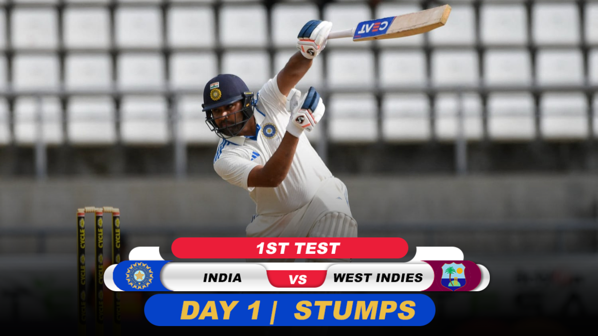 Ind Vs Wi Live Score Day 1 Rohit And Jaiswal Gives Visitors Comfortable Start 3537