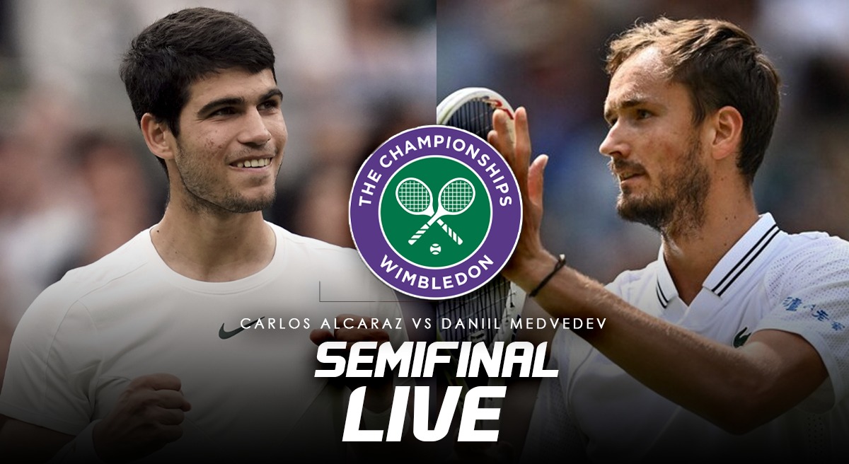 Wimbledon Semifinal LIVE: Alcaraz and Medvedev face in blockbuster clash