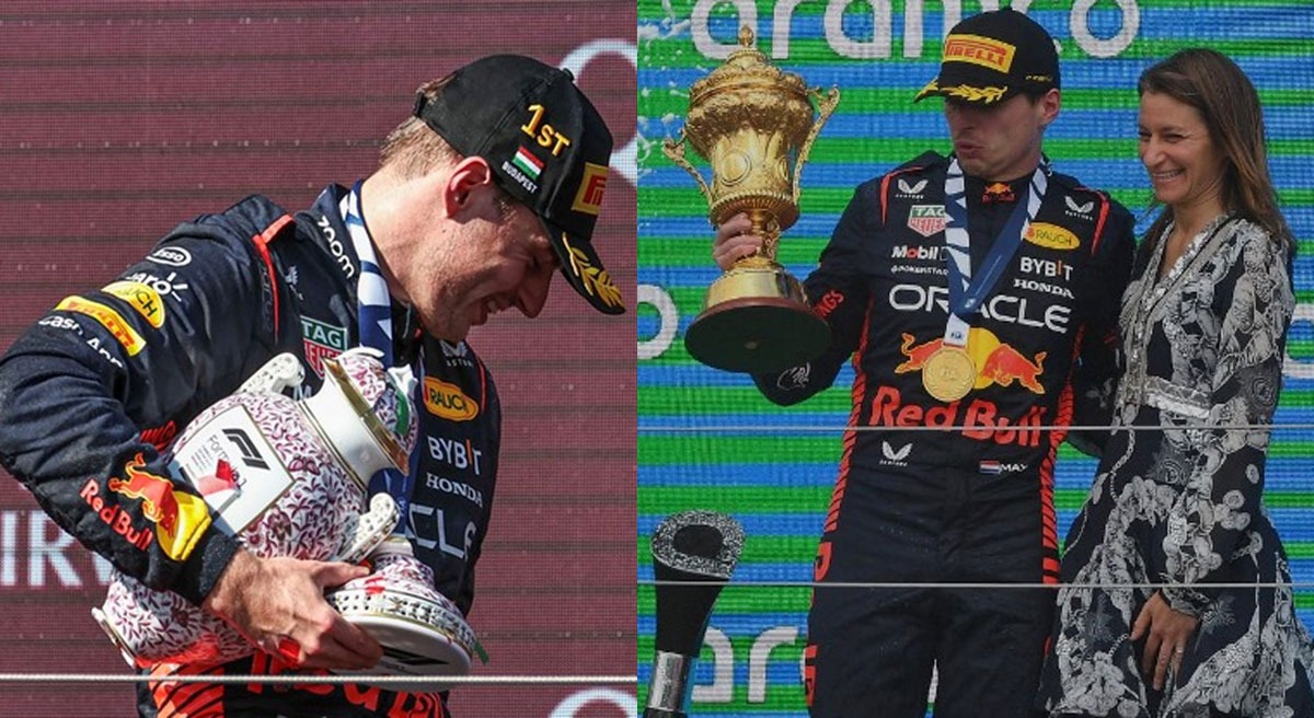 Red Bull broke many records in the Belgium GP 2023. They also broke their own race winner's trophy during their celebrations.