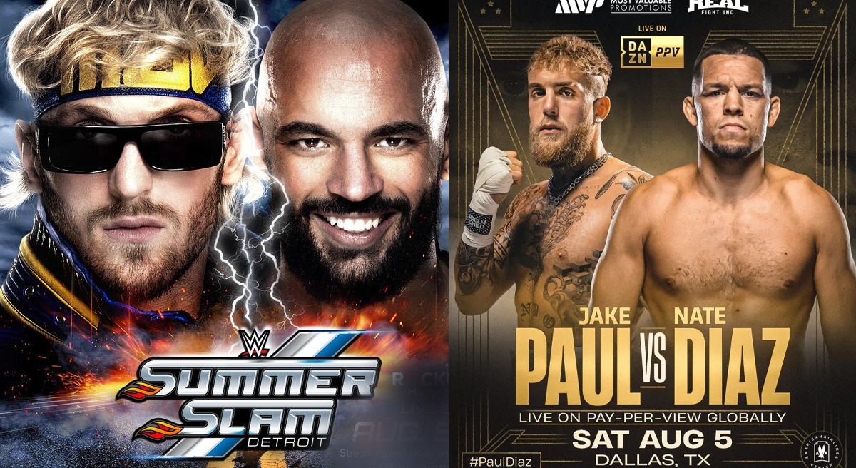 Logan Paul Vs Ricochet In Wwe Summerslam 2023 And Jake Paul Vs Nate Diaz On Dazn Ppv Here S How