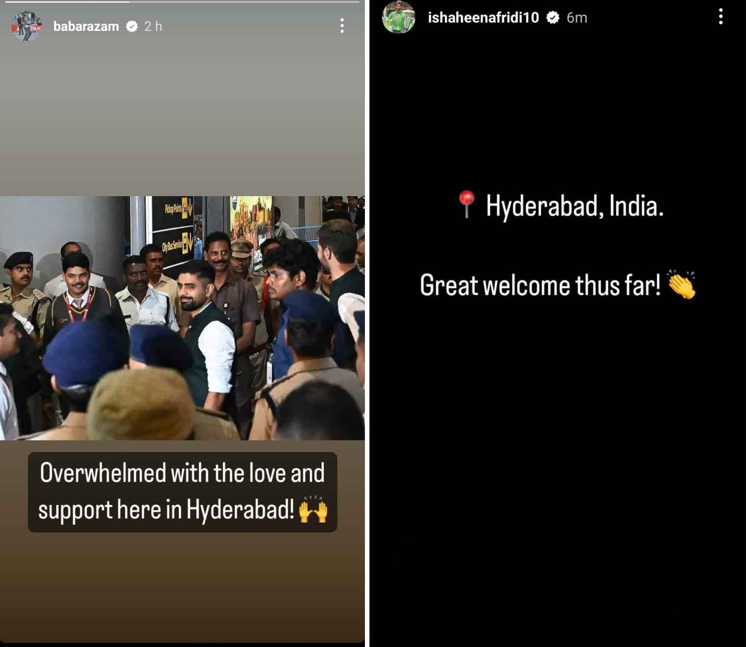 Babar Azam, Shaheen Afridi, Mohammed Rizwan 'overwhelmed' by grand Indian welcome in Hyderabad ahead of ODI World Cup 2023