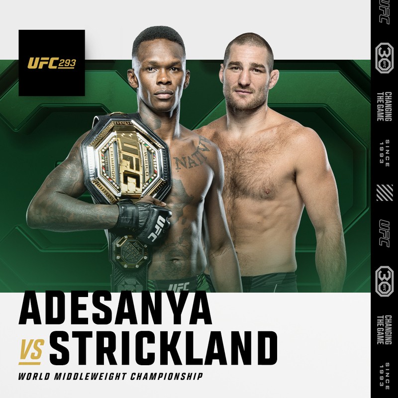 Israel Adesanya And Sean Strickland At UFC 293