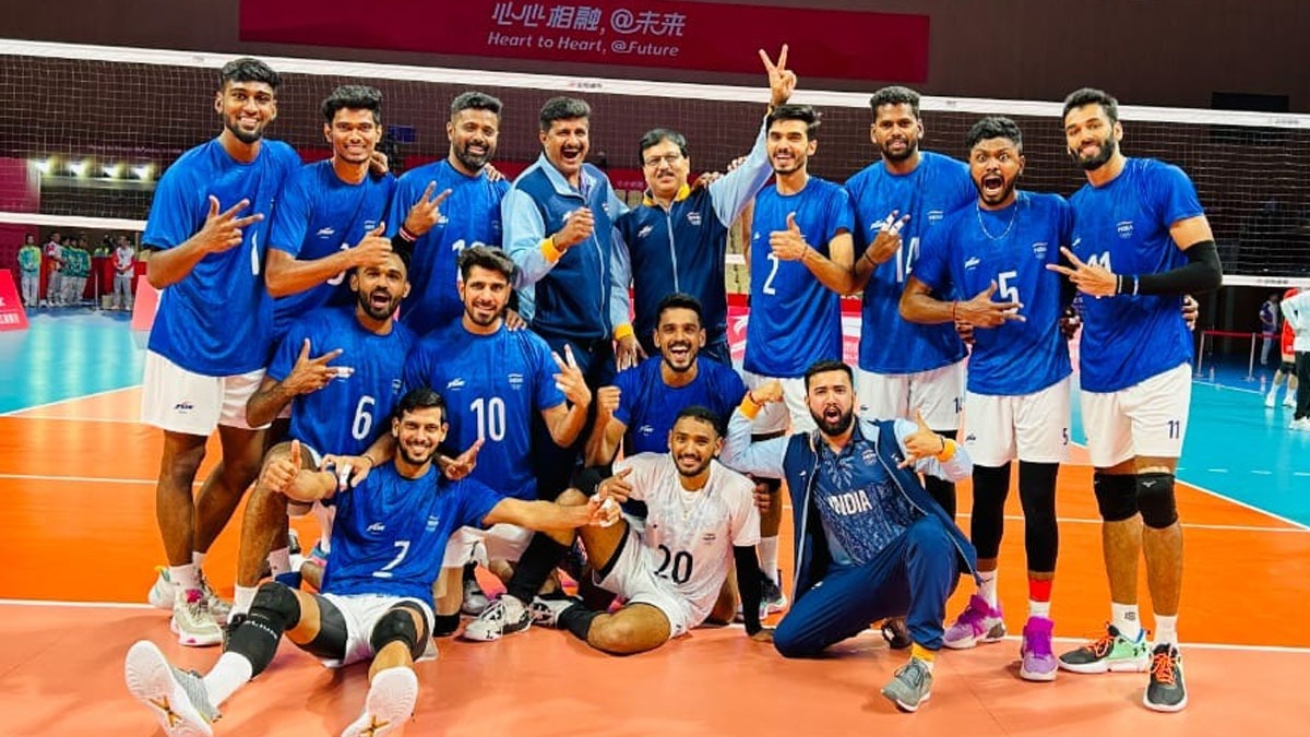 Indian volleyball team enters quarterfinals of Asian games 2023