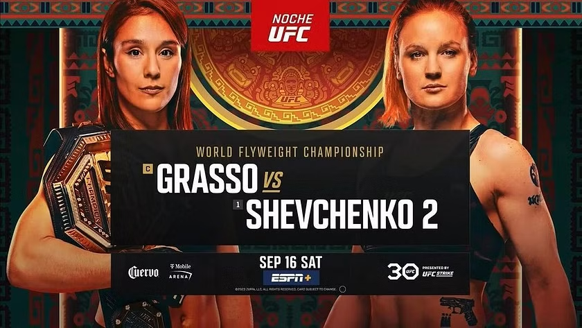 UFC Noche: Start Time Of Alexa Grasso vs Valentina Shevchenko Event in 20+ Counties